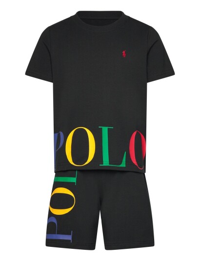 Ralph Lauren Kids Rlb Ss Tee/Short Multi Polo Se Black 104