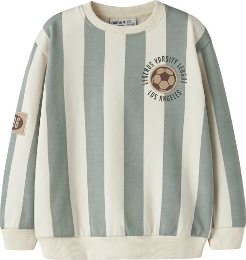 Name It Collegegenser NmmLane Antique White Name It 2 år (92) Collegegenser Grønn Hvit