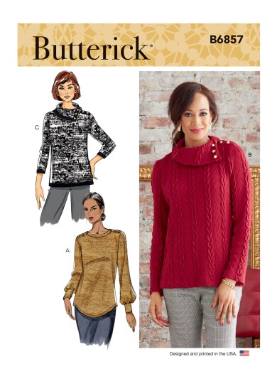 Butterick 6857 - Genser STRL: XS-XXL