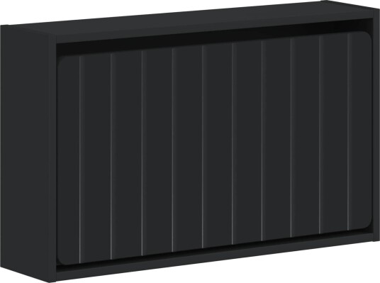 vidaXL Vegghengt skoskap ZWOLLE 71 x 17 x 43 cm Konstruert tre Svart
