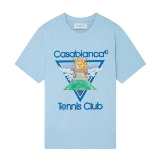 Casablanca Sun Tennis Club Icon T-shirt Blå XXL