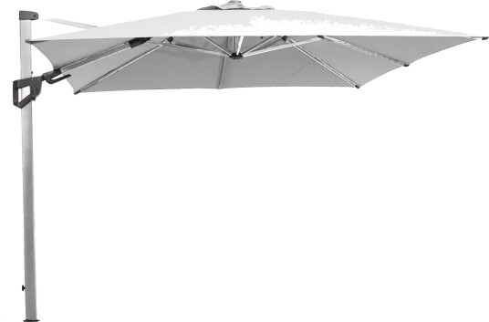 Cane-line Hyde luxe tilt parasoll, 3x3 m, Sølv, Matt anodisert Cane-line Hyde luxe tilt parasoll, 3x3 m, Sølv, Matt anodisert