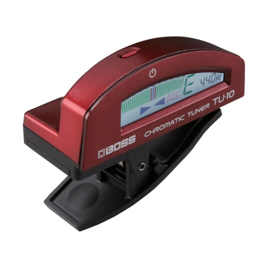Boss Tu-10-Rd Clip-On Kromatisk Tuner, Rød Boss Tu-10-Rd Clip-On Kromatisk Tuner, Rød