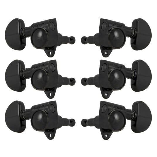 Grover 102-18bc Original Rotomatics Guitar Machine Heads, 3+3 - Svart Chrome Grover 102-18bc Original Rotomatics Guitar Machine Heads, 3+3 - Svart Chrome