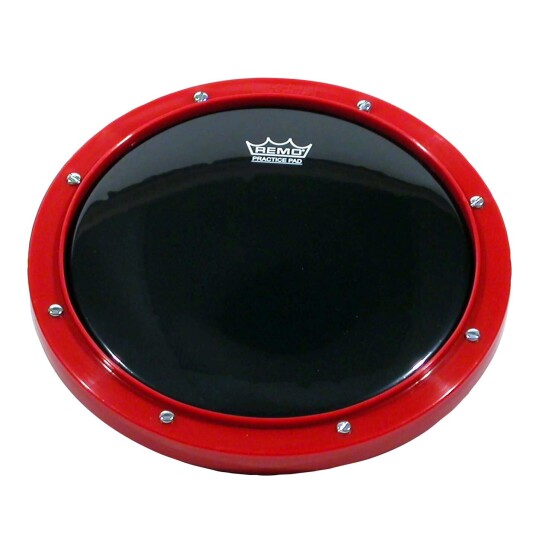 Remo Rt-0010-58- Practice Pad - Tunable Ambassador Ebony Drumhead, 10", Rød