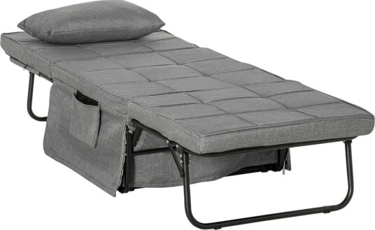 4 I 1 Enkeltseng Gjesteseng Sammenleggbar Seng Lenestol Puff 8 Cm Madrass 5 Nivåer Høydejusterbar Stålramme 188X75X38Cm 4 I 1 Enkeltseng Gjesteseng Sammenleggbar Seng Lenestol Puff 8 Cm Madrass 5 Nivåer Høydejusterbar Stålramme 188X75X38Cm