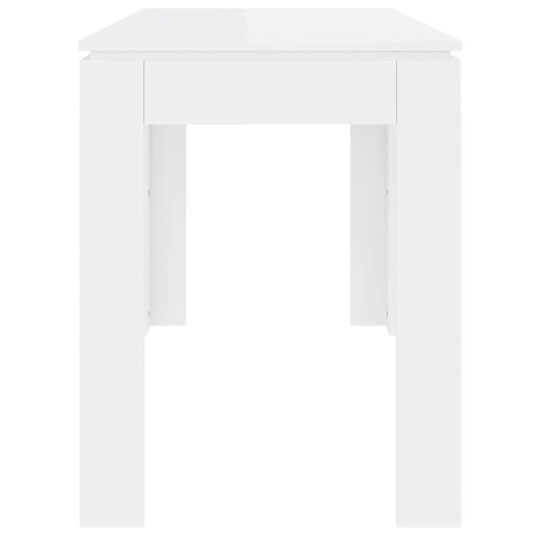 vidaXL Spisebord høyglans hvit 120x60x76 cm sponplate