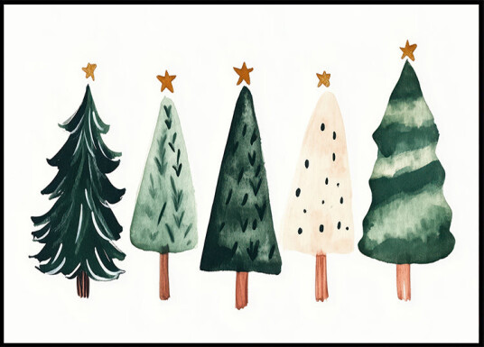 Whimsical Pines Plakat Plakat / 40x50cm
