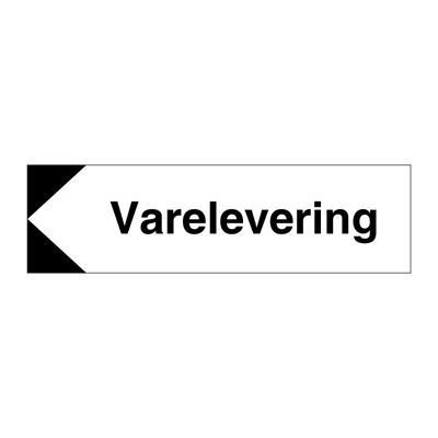 Jo Safety HMS Byggeplasskilt: Varelevering Retningsskilt med pil til venstre 6301061