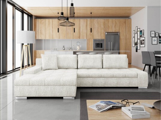 Cerys Sovesofa Med 3 Seters Divan Hvit