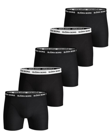 Björn Borg Essential Boxer 5pk Svart XXL Björn Borg Essential Boxer 5pk Svart XXL