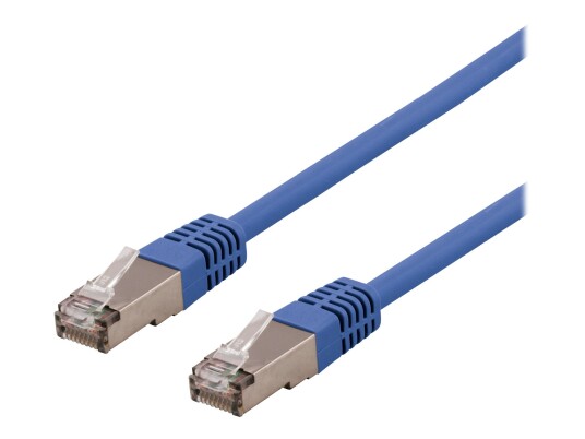 Deltaco Cat6a U/FTP Koblingskabel 50 cm Blå - Halogenfri RJ-45
