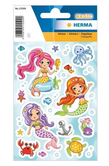 HERMA Stickers little mermaid Transpuffy