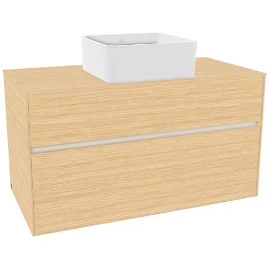 Villeroy & Boch  Collaro Servantskap med 2 skuffer 100x50x54,8 cm u/lys Nordisk Eik