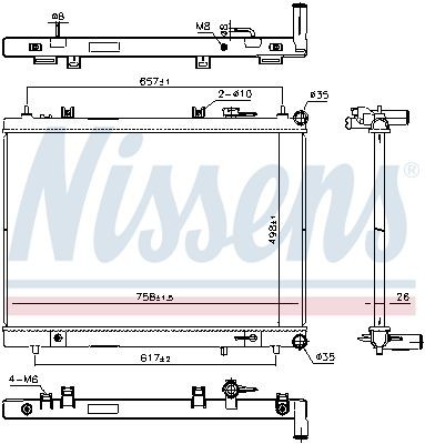 Radiator NISSENS 606308 Radiator NISSENS 606308