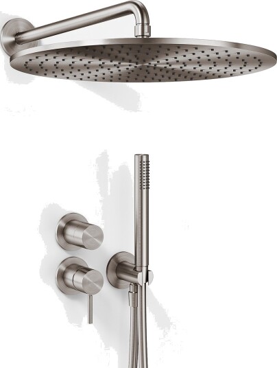 Semplice Dusjsett SBR901 S13 ø40cm Vegg PVD Børstet Stål