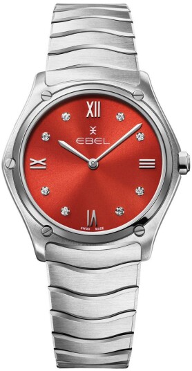Ebel Dameklokke 1216601 Classic Rød/Stål Ø33 mm