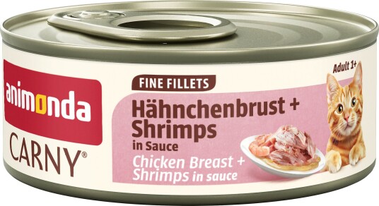 Animonda Carny Våtfôr Adult Fine Fillets I Saus Kyllingbryst & Reker 24 X 60 G