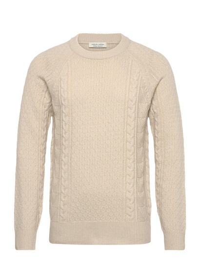 Casual Friday Cfkristian Crew Neck Cable Knit Cream XXXL