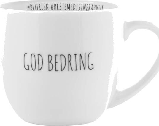 Porsgrunds Porselænsfabrik Porsgrund Porselænsfabrik Hashtag God Bedring Krus 38cl
