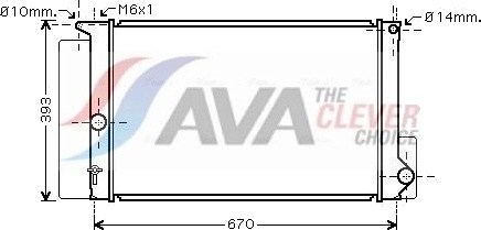 AVA COOLING SYSTEMS TOA2397 Radiator motorkjøling