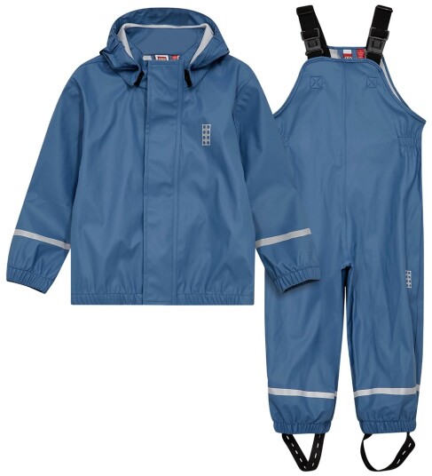LEGO® Wear Regntøy m. Seler PU LWJivan 200 Blå LEGO® Wear 1 år 80 Regntøy