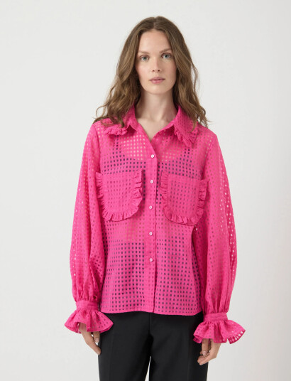 YAS Yasfeline Ls Shirt New S. - D2D - Pink - 36