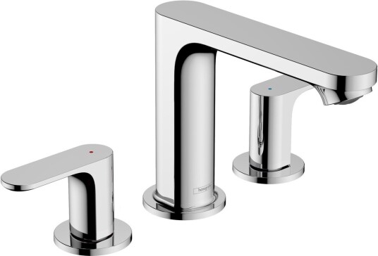 Hansgrohe Rebris S Servantbatteri 110 3-hulls, m/oppløftventil, Krom Hansgrohe Rebris S Servantbatteri 110 3-hulls, m/oppløftventil, Krom