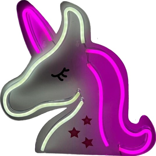 Beline Neon Vegglampe   Enhjorning