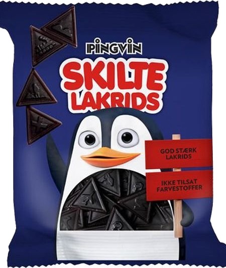 Pingvin Skilte Lakrids Godteriskilt med Sterk Salt Lakrissmak 110 gram Pingvin Skilte Lakrids Godteriskilt med Sterk Salt Lakrissmak 110 gram