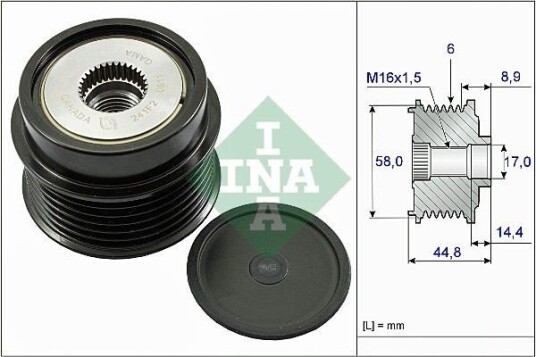 Dynamo remhjul INA 535 0271 10