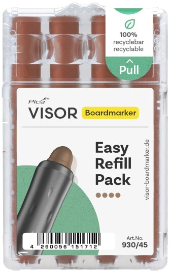 Pica Marker Visor Refill Whiteboardtusj 4 stk Brun