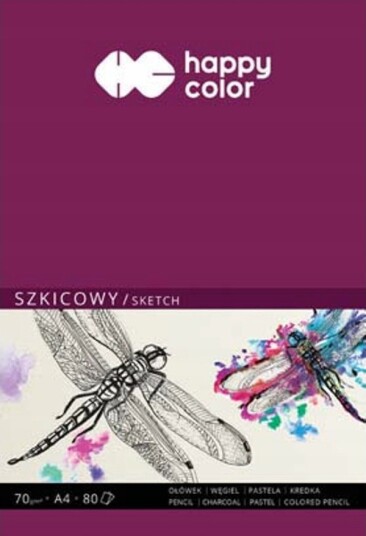 Dragonfly Skisseblokk A4/80K Happy Color