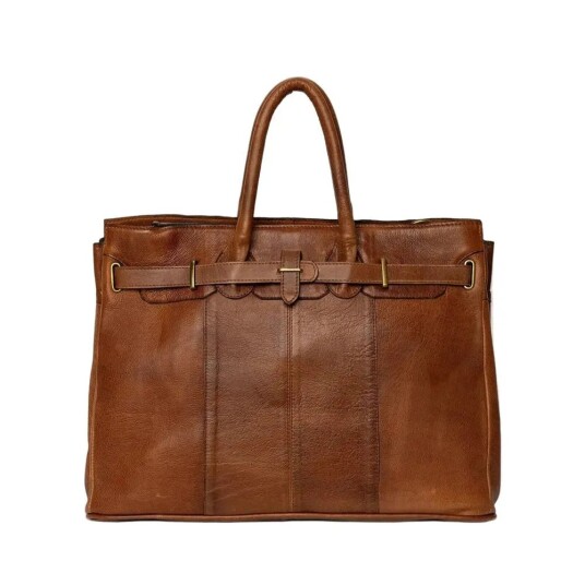 Re:designed By Dixie Mada Big veske med bærehåndtak i skinn Walnut