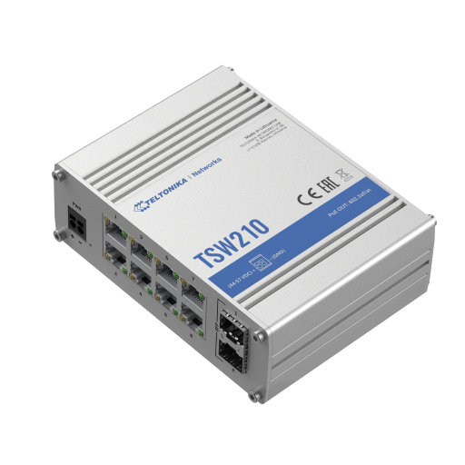 Teltonika TSW210 Industriell 8-Port Uten Kontroll SFP Svitsj
