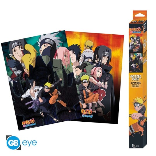 Naruto Plakat 52 x 38 cm Ninjas 2-pk