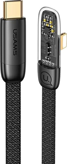 Usams Usb-C Til Lightning Pd 20W Hurtiglading Iceflake Series 1,2 M Svart Sj583usb01 Us-Sj583