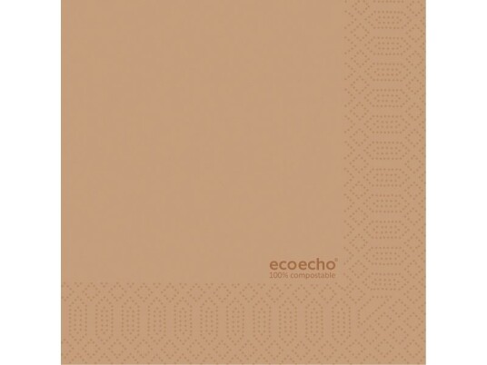 Serviet Duni Ecoecho 33X33 Cm 3-Lag Brun,250 Stk/Pk