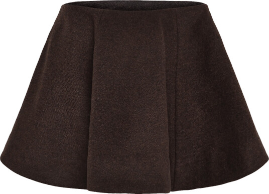 Ganni Peacoat Wool Skirt Brown 40