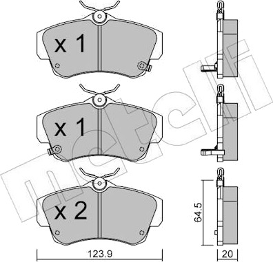 METELLI 22 0521 0 Bremseklosser