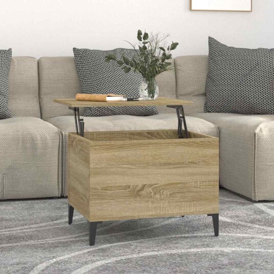 Salongbord sonoma eik 60x44,5x45 cm konstruert tre
