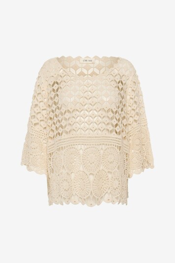 Cream Genser crGina Poncho Natur