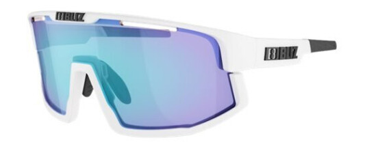 Bliz Vision Matt White, Smoke With Blue Multi