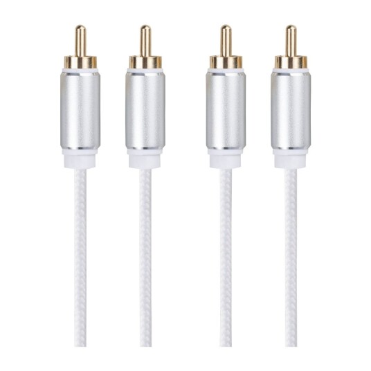 DACOTA PLATINUM RCA STEREO KABEL HANN-HANN 5M, HVIT
