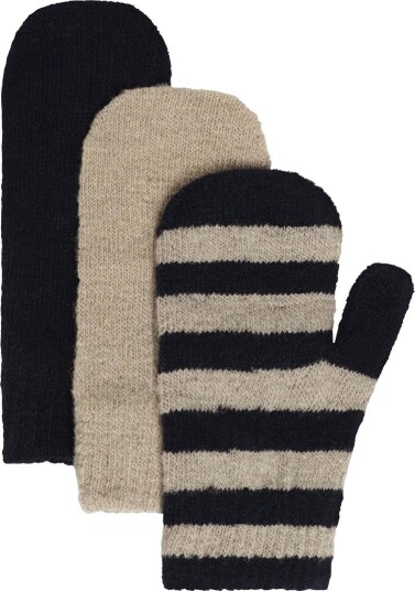 Minymo Magic Mittens Knit 3 Pack Navy 3 6Y