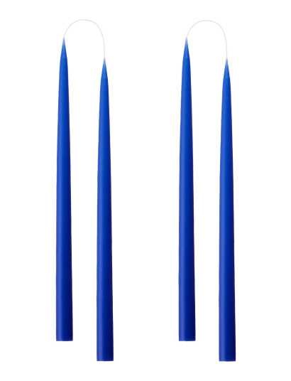 Kunstindustrien Hand Dipped Candles, 4 Pack - Blue - ONE SIZE