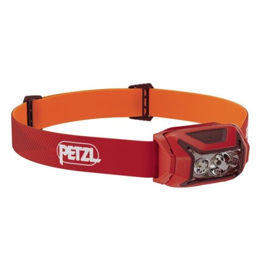 Hodelykt Petzl Actik   450 lm / 3 x AAA Rød