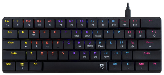 White Shark GK 006131 Mekanisk Tastatur USB C Brown Switches Svart White Shark GK 006131 Mekanisk Tastatur USB C Brown Switches Svart