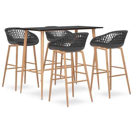 Barsett 5 deler svart og grå 8720286173077