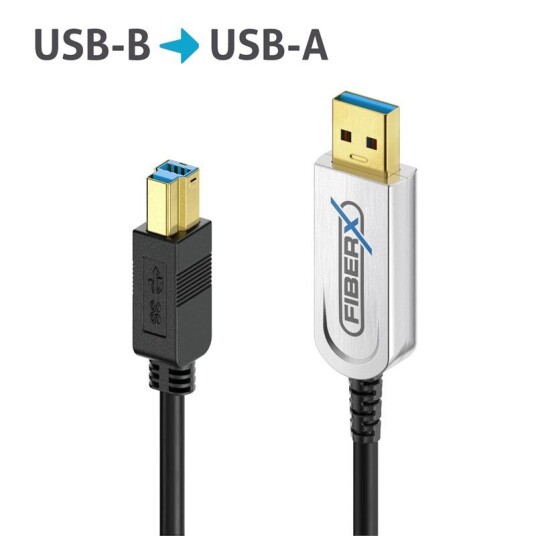Purelink FiberX USB kabel FX I545 USB A Til USB B 30 m